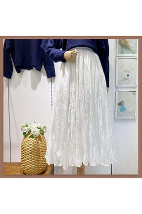 دامن سفید زنانه ساده Faya Boutique - کد 888342636