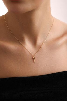 گردنبند طلا طلائی زنانه 14 عیار Tufanlar Kuyumculuk - کد 888744025