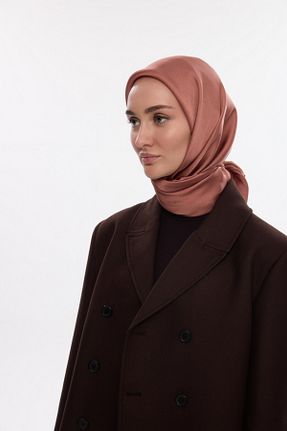 روسری قهوه ای پنبه پلی استر MİRSOY SCARF - کد 888367399