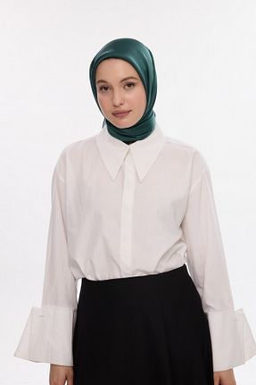 روسری سبز پنبه پلی استر MİRSOY SCARF - کد 888367318