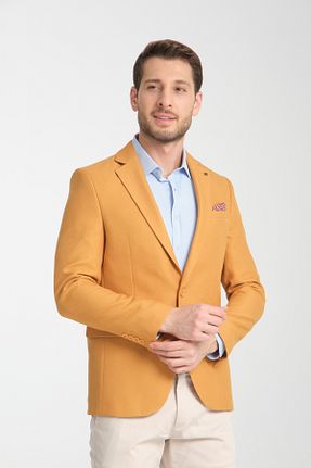 کت بلیزر زرد مردانه پلی ویسکون Frappoli - کد 886600537