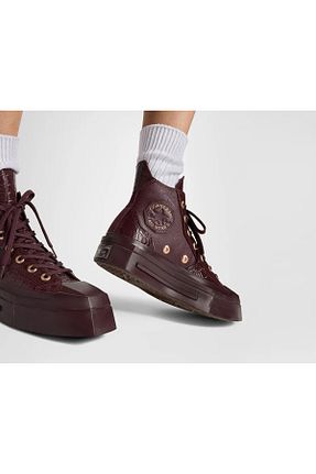 کفش اسنیکر زرشکی زنانه بند دار Converse - کد 888381171