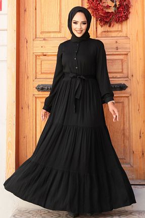 لباس حجاب مشکی زنانه رگولار Neva Style - کد 847383518