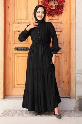لباس حجاب مشکی زنانه رگولار Neva Style - کد 847383518