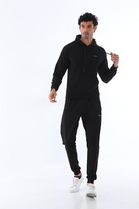 ست گرمکن مشکی مردانه پنبه پلی استر Piyera - کد 762230082