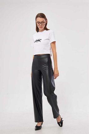 ساق شلواری مشکی زنانه چرم مصنوعی Miss couture - کد 860031733