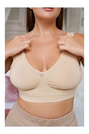 گن لاغری سایز بزرگ بژ زنانه MİSTİRİK - کد 867109007