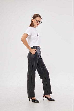 ساق شلواری مشکی زنانه چرم مصنوعی Miss couture - کد 860030650