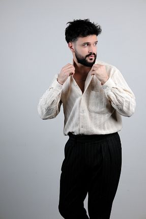 پیراهن نباتی مردانه Relaxed MODA - کد 888167800