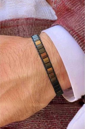 دستبند جواهر مشکی مردانه سنگ طبیعی Atölye - کد 888416922