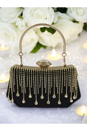 کیف مجلسی مشکی زنانه پارچه ای Biçanta - کد 888419180