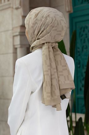 شال بژ زنانه Medine İpeği Vissona - کد 888421529
