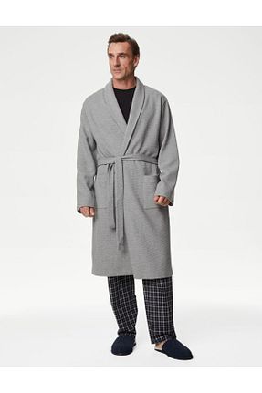 ربدوشام طوسی مردانه %100 پنبه Marks & Spencer - کد 814767277