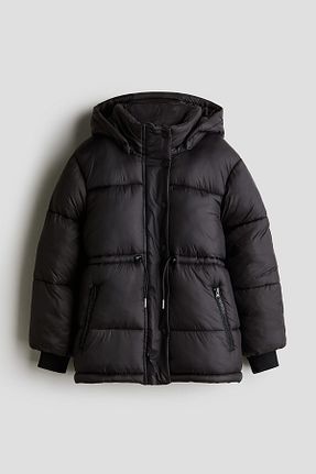 پالتو پشمی مشکی بچه گانه آستر دار H&M - کد 878964824