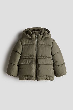 پالتو پشمی خاکی بچه گانه پارچه H&M - کد 884904486