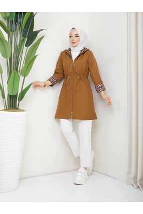 ترنچکت حجاب خاکی زنانه پلی استر RACE FASHİON - کد 850278197