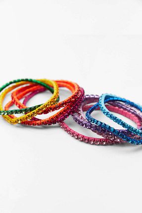 دستبند استیل (فولاد) رنگی زنانه استیل ضد زنگ Colorstories - کد 888504077