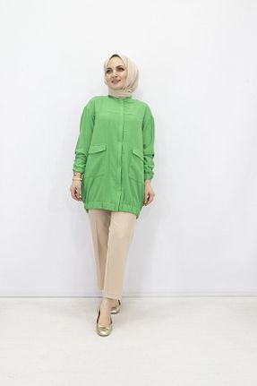 شلوار پارچه ای بژ زنانه سایز اورجینال Armine TREND - کد 888514767