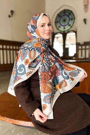 شال رنگی زنانه Kesik Elyaf Sultan - کد 888514385