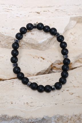 دستبند جواهر مشکی زنانه سنگ طبیعی STONY - کد 889970428