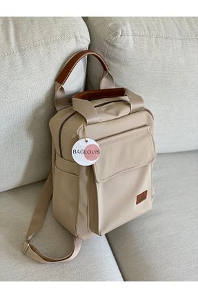 کوله پشتی قهوه ای زنانه سایز متوسط BAGLOVİS - کد 888523389