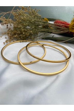 دستبند استیل (فولاد) طلائی زنانه استیل (فولاد) Chamomile Accessories - کد 888525035