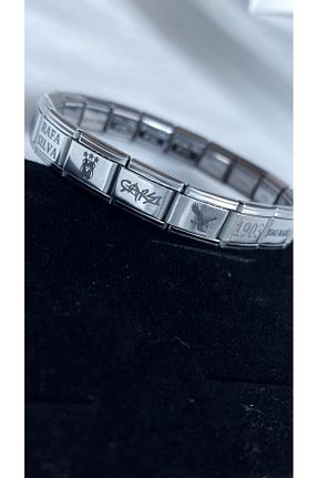 دستبند استیل (فولاد) طوسی زنانه استیل ضد زنگ JEWELRY - کد 888484665
