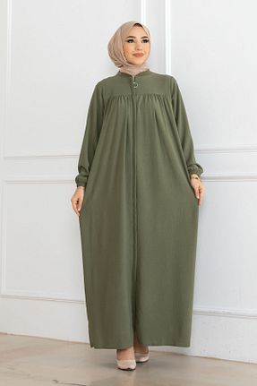 کلاه و ابایا خاکی زنانه پنبه ای OKTAYUSTA COLLECTİON - کد 818481926