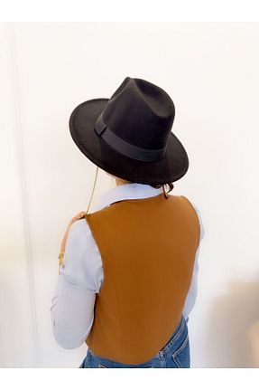 کلاه مشکی زنانه نمد Elegante - کد 888531785
