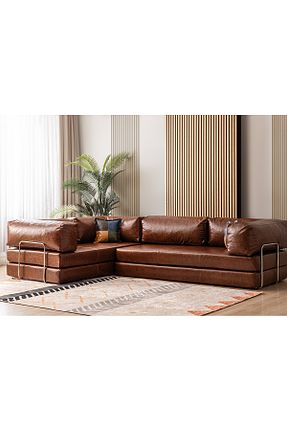 کاناپه قهوه ای چرم GOOD NİGHT - کد 888552071