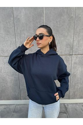 سوئیشرت سرمه ای زنانه ساده MODA - کد 888557643
