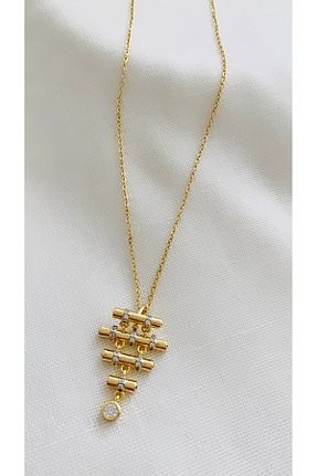 گردنبند استیل ( فولاد ) زرد زنانه استیل (فولاد) VNS Accessories - کد 888560424