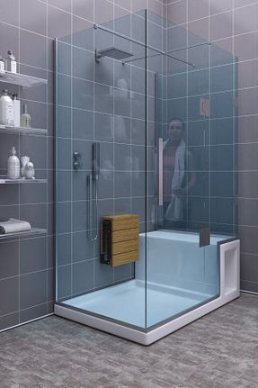 نظم دهنده حمام قهوه ای چوب mokaparkavm - کد 376673742