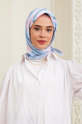 روسری آبی پنبه ای İpekhan - کد 447130843