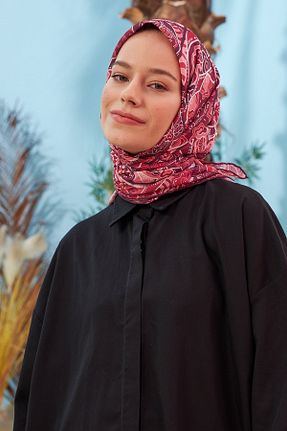 روسری قرمز پنبه پلی استر İpekhan - کد 329994412