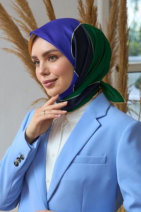 روسری سبز پنبه پلی استر İpekhan - کد 832755706