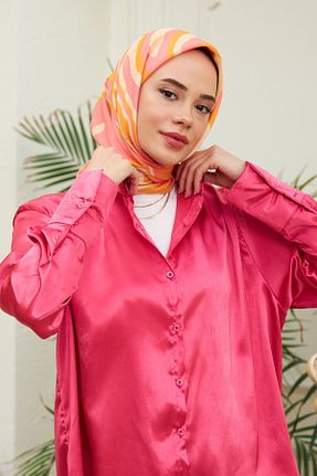 روسری صورتی پنبه ای İpekhan - کد 446560193