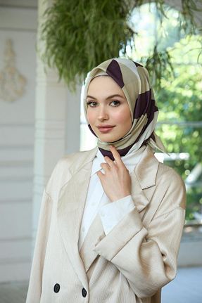 روسری نباتی پنبه پلی استر İpekhan - کد 832952706