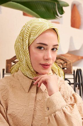 روسری سبز پنبه پلی استر İpekhan - کد 681105876