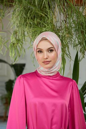 روسری صورتی پنبه پلی استر İpekhan - کد 832758406