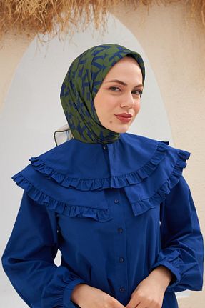 روسری سبز پنبه پلی استر İpekhan - کد 745943003
