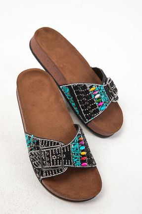 دمپائی مشکی زنانه چرم مصنوعی SOHO - کد 843684785