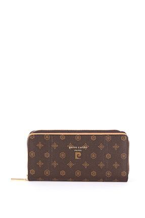 کیف پول قهوه ای زنانه ابعاد بزرگ Pierre Cardin - کد 885919910