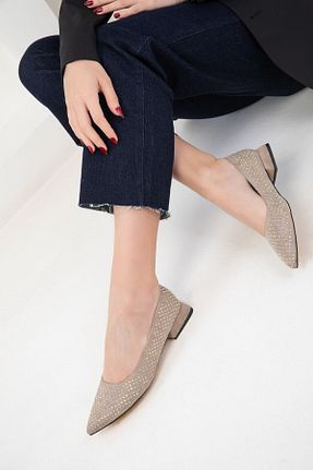 کفش پاشنه بلند کلاسیک بژ زنانه چرم مصنوعی SOHO - کد 887358683