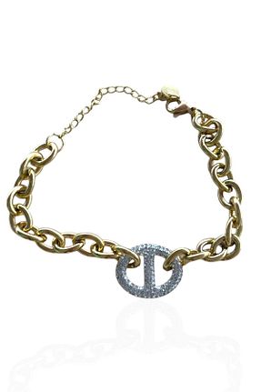 دستبند استیل (فولاد) طلائی زنانه استیل (فولاد) Takıştır - کد 886729869
