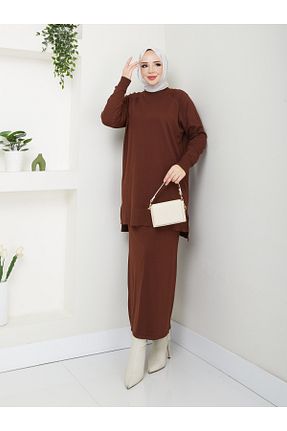 ست بالاتنه و پائین تنه حجاب سرمه ای زنانه Relaxed MODAMÜNASİP - کد 886750485
