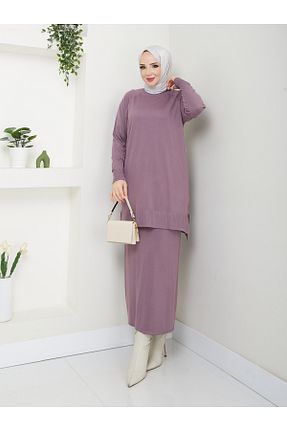 ست بالاتنه و پائین تنه حجاب صورتی زنانه رگولار MODAMÜNASİP - کد 886747386