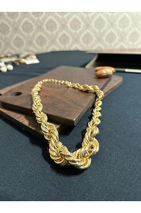 گردنبند استیل ( فولاد ) طلائی زنانه استیل ضد زنگ Store - کد 886748225