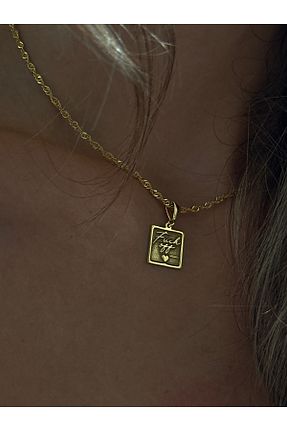 گردنبند نقره زرد زنانه 925 عیار Sade Accessory - کد 886796046