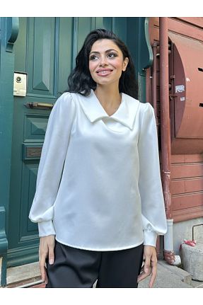 بلوز سفید زنانه ساده KÜÇÜĞÜM BUTİK - کد 763679369